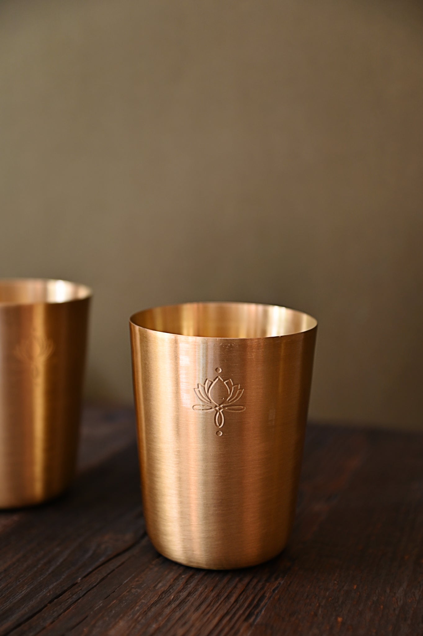 Set of 2 - Brass Tumblers