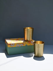 Set of 2 - Brass Tumblers