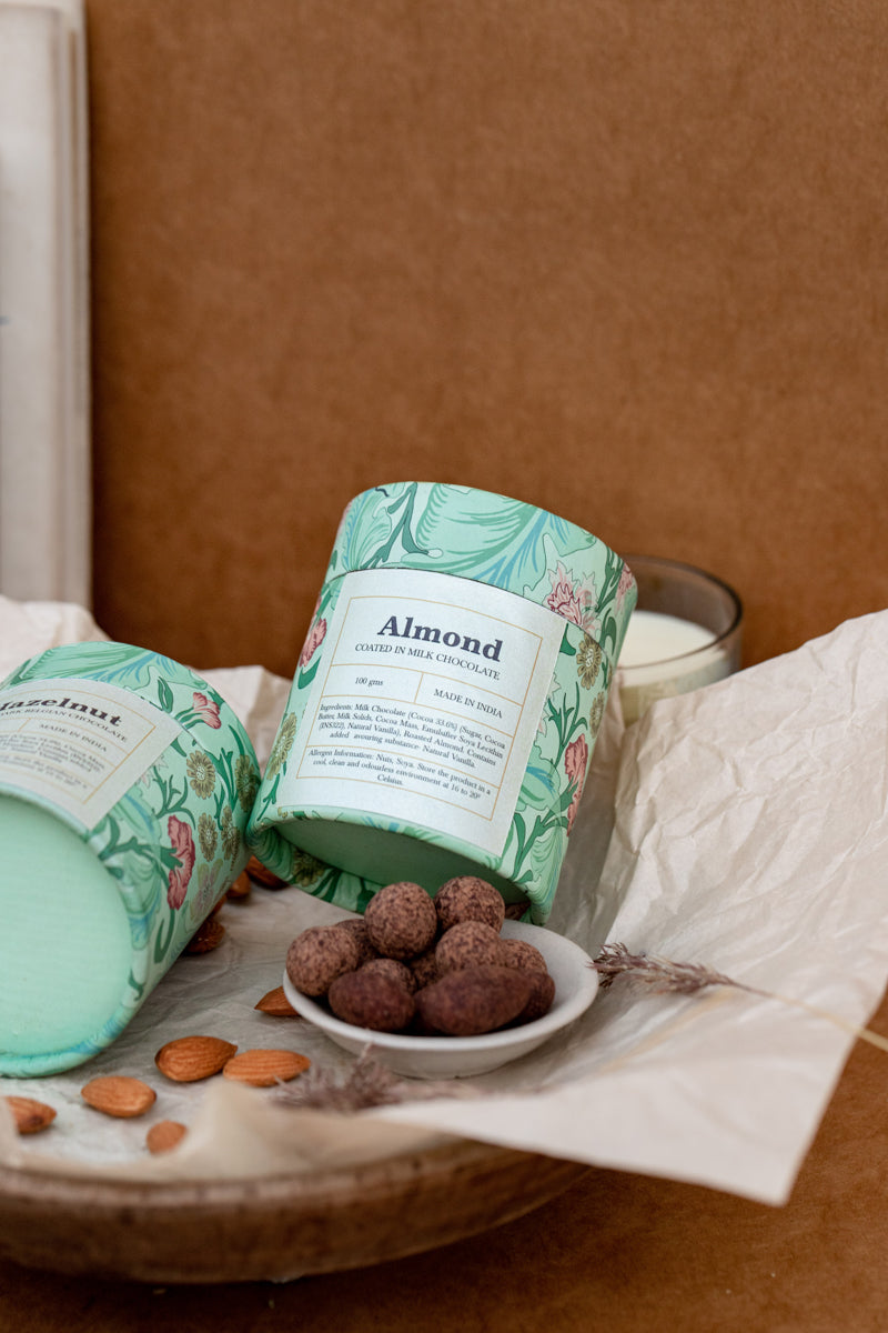 Set Of Candle, Tea & Chocolate Nuts