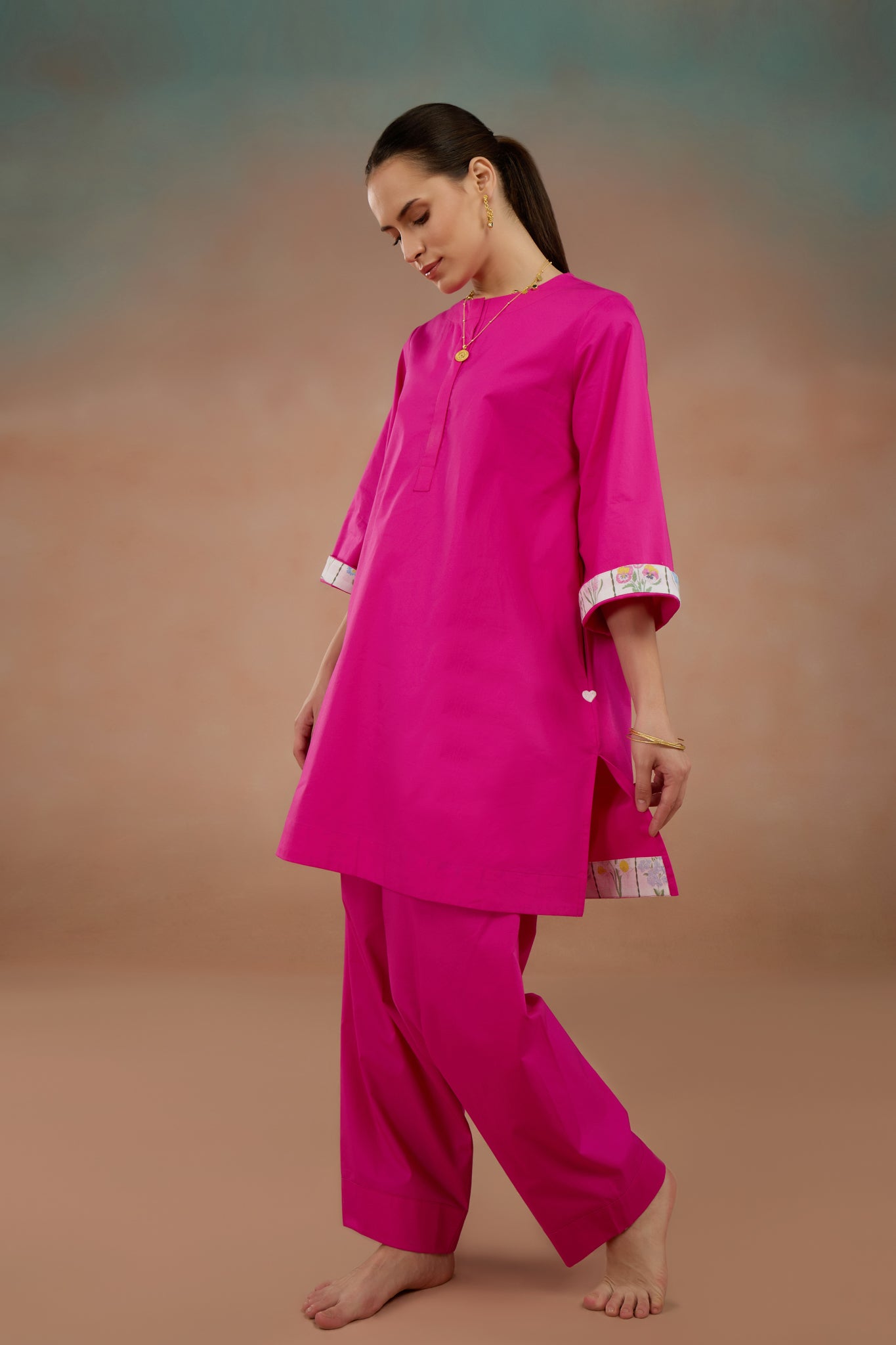 Saba Gulabi Kurta Set