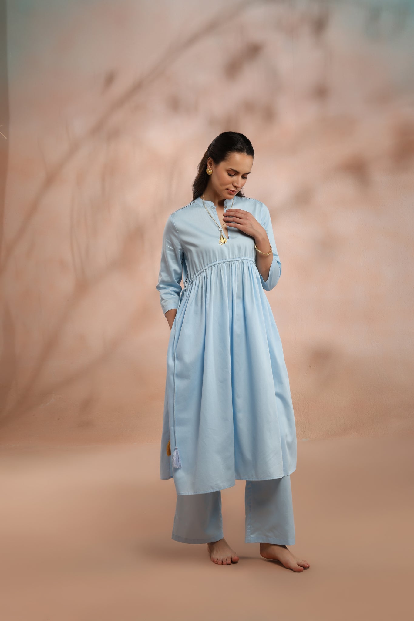 Saba Pleated Kurta Set
